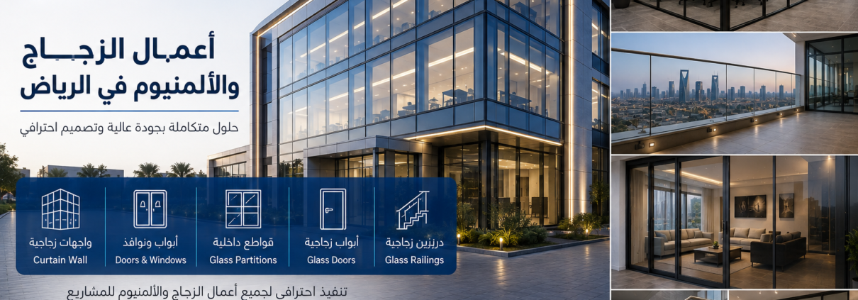 Glass and aluminum works in Riyadh